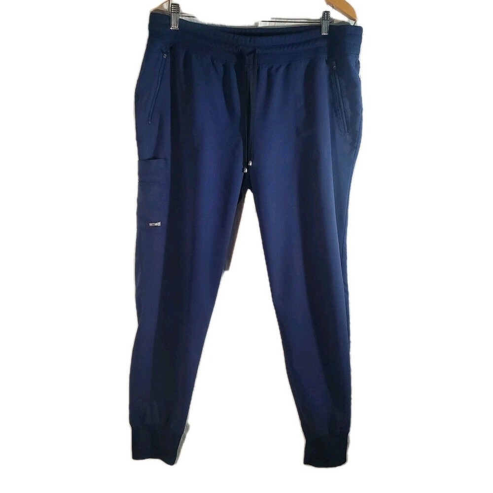 Women's Navy Jogger Pants with Zip Pockets